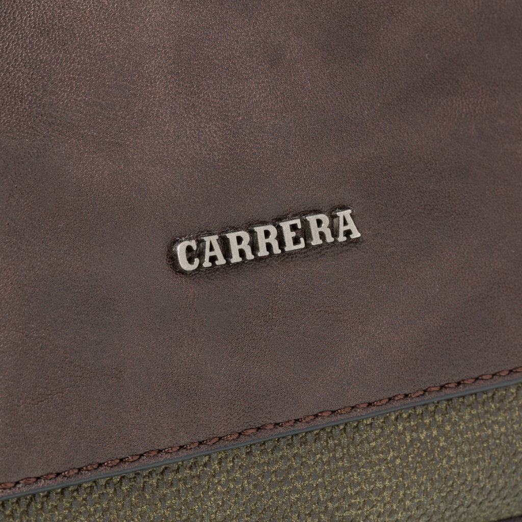 Borsello marrone con logo in metallo Carrera Jeans Derby