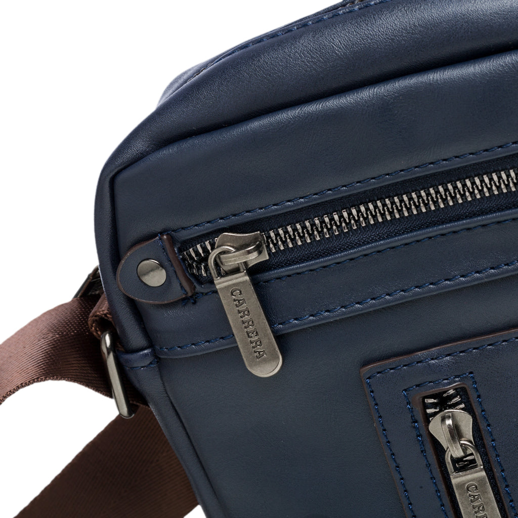 Borsello blu con tasche esterne Carrera Jeans Davie