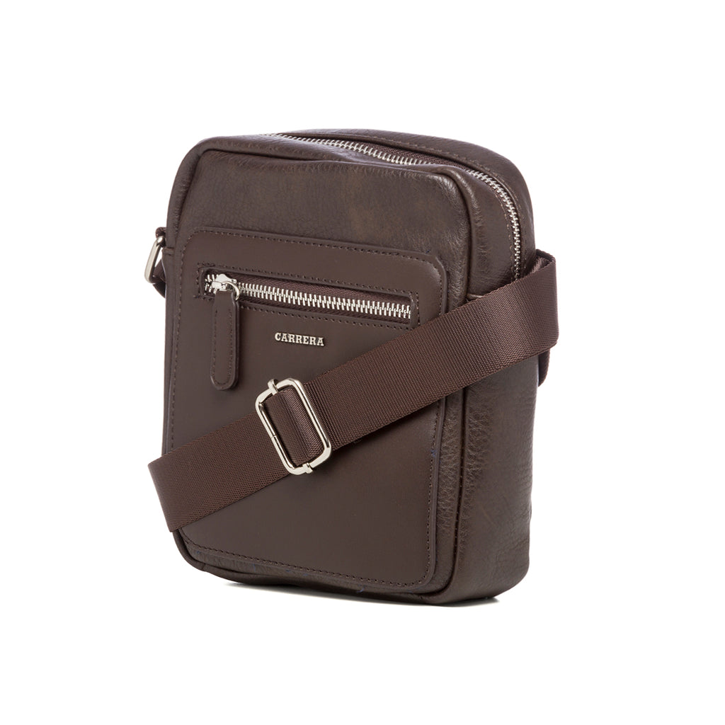 Borsello marrone con tasca esterna Carrera Jeans Newport