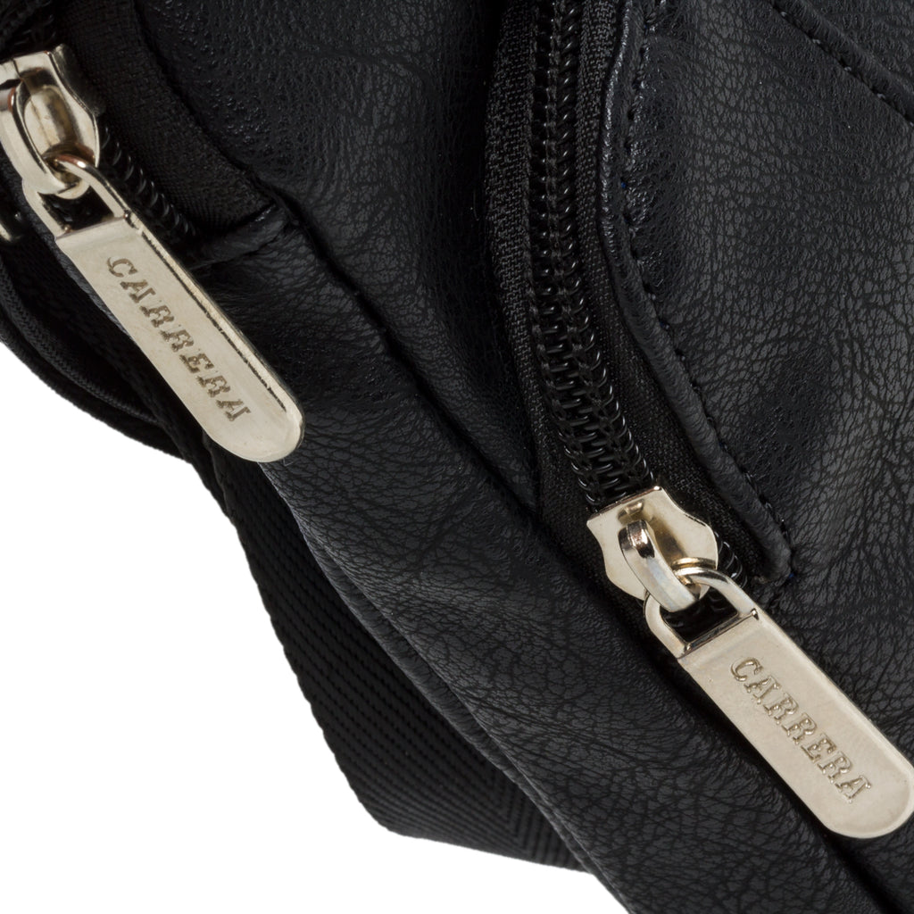 Borsello nero con logo in metallo Carrera Jeans Hold