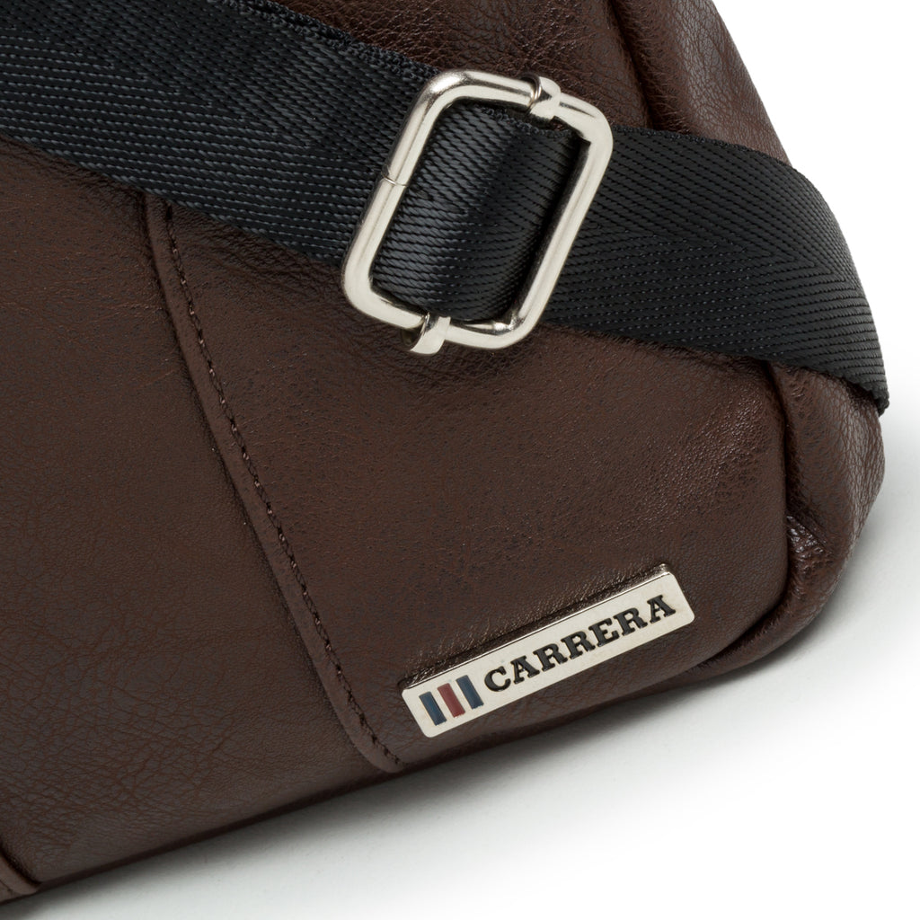 Borsello marrone con logo in metallo Carrera Jeans Hold