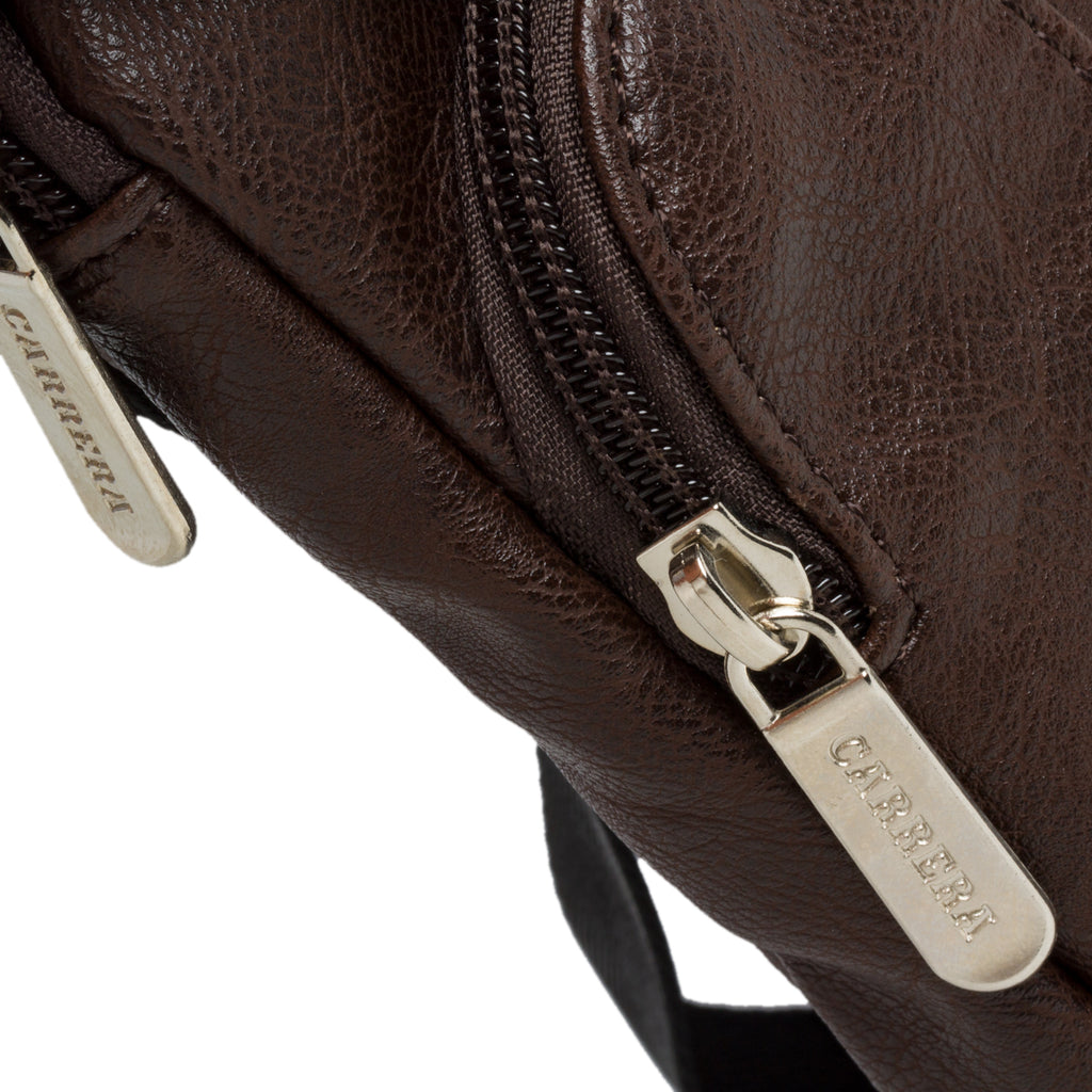 Borsello marrone con logo in metallo Carrera Jeans Hold