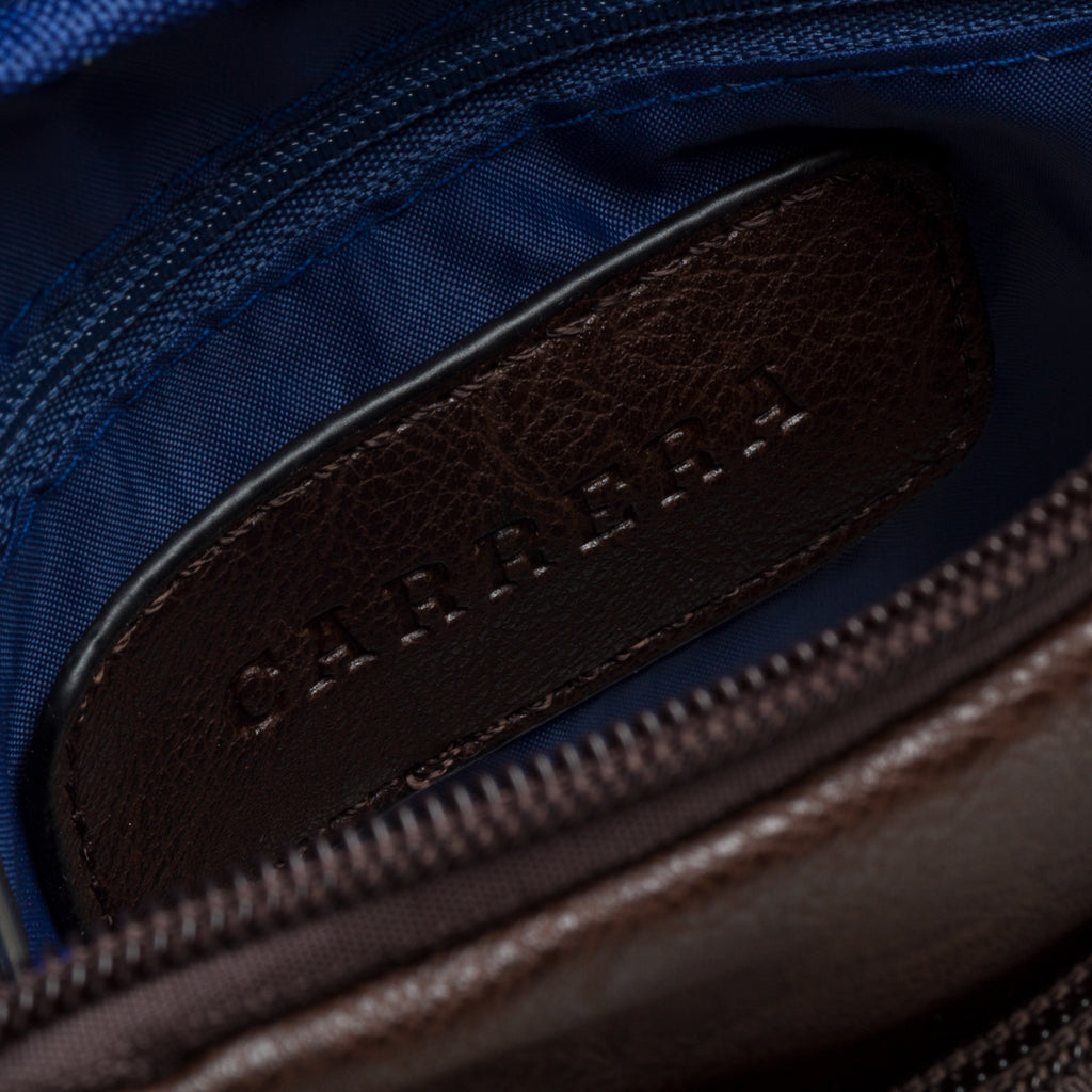 Borsello marrone con logo in metallo Carrera Jeans Hold