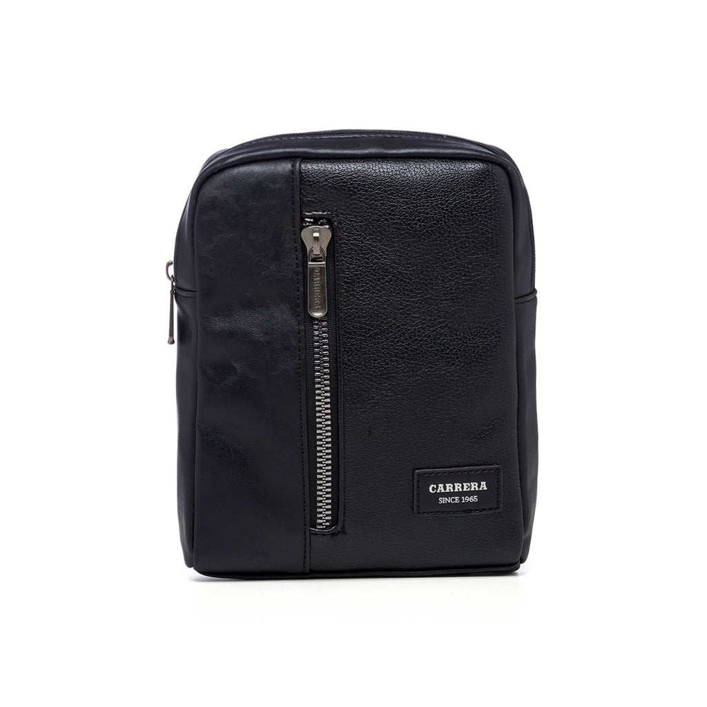 Borsello nero da uomo con logo in metallo Carrera Jeans Lucky