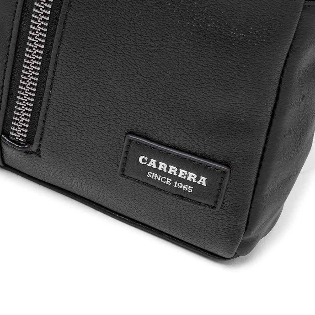 Borsello nero da uomo con logo in metallo Carrera Jeans Lucky
