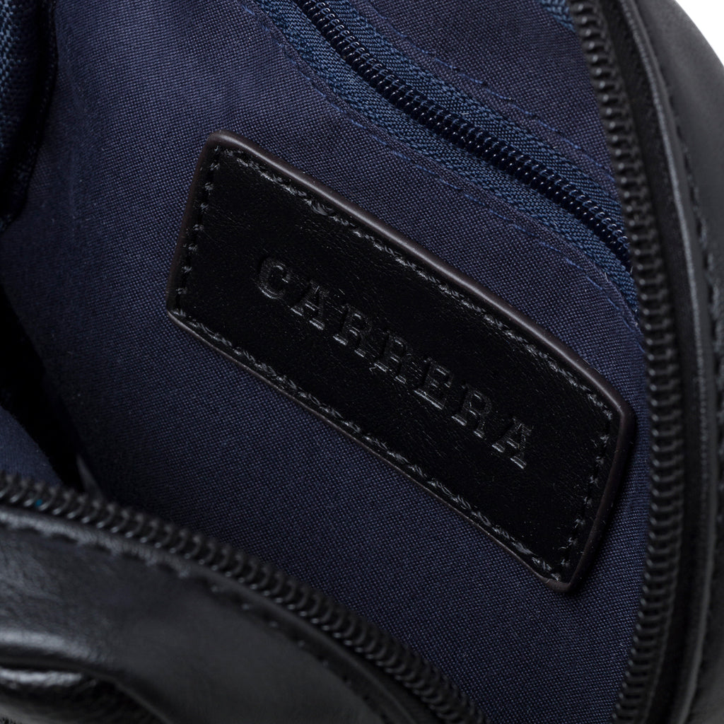 Borsello nero da uomo con logo in metallo Carrera Jeans Lucky