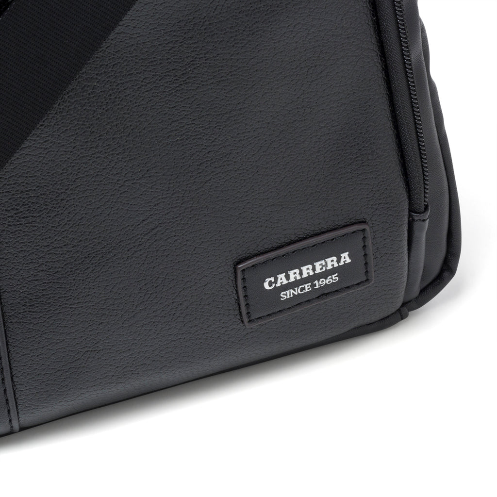 Borsello nero da uomo con logo in metallo Carrera Jeans Lucky