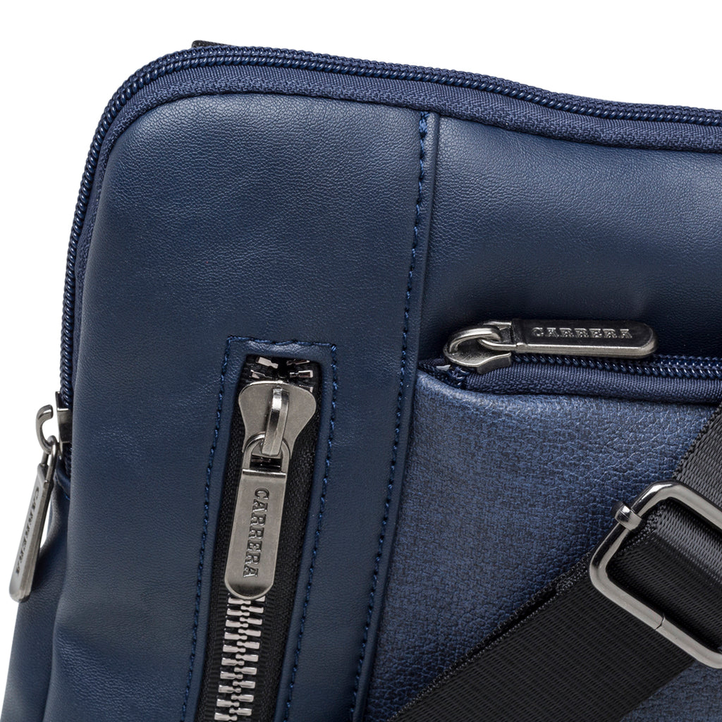 Borsello blu da uomo con logo in metallo Carrera Jeans Lucky