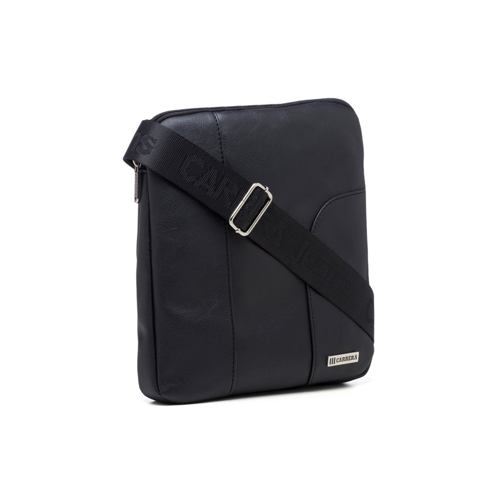 Borsello nero con logo in metallo Carrera Jeans Hold