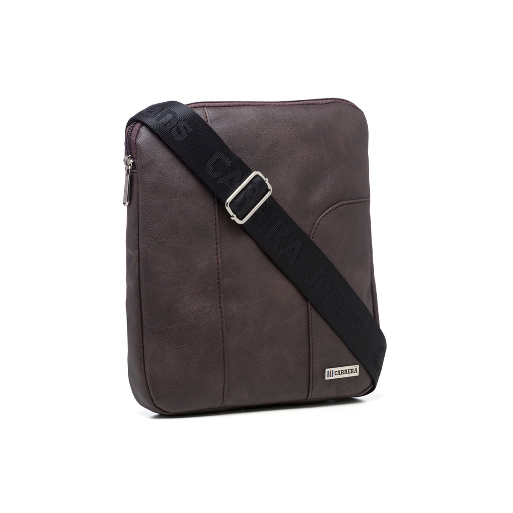 Borsello marrone con logo in metallo Carrera Jeans Hold