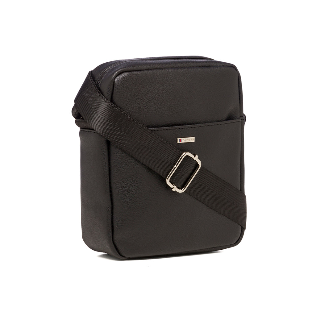 Borsello nero con logo in metallo Carrera Jeans Urban