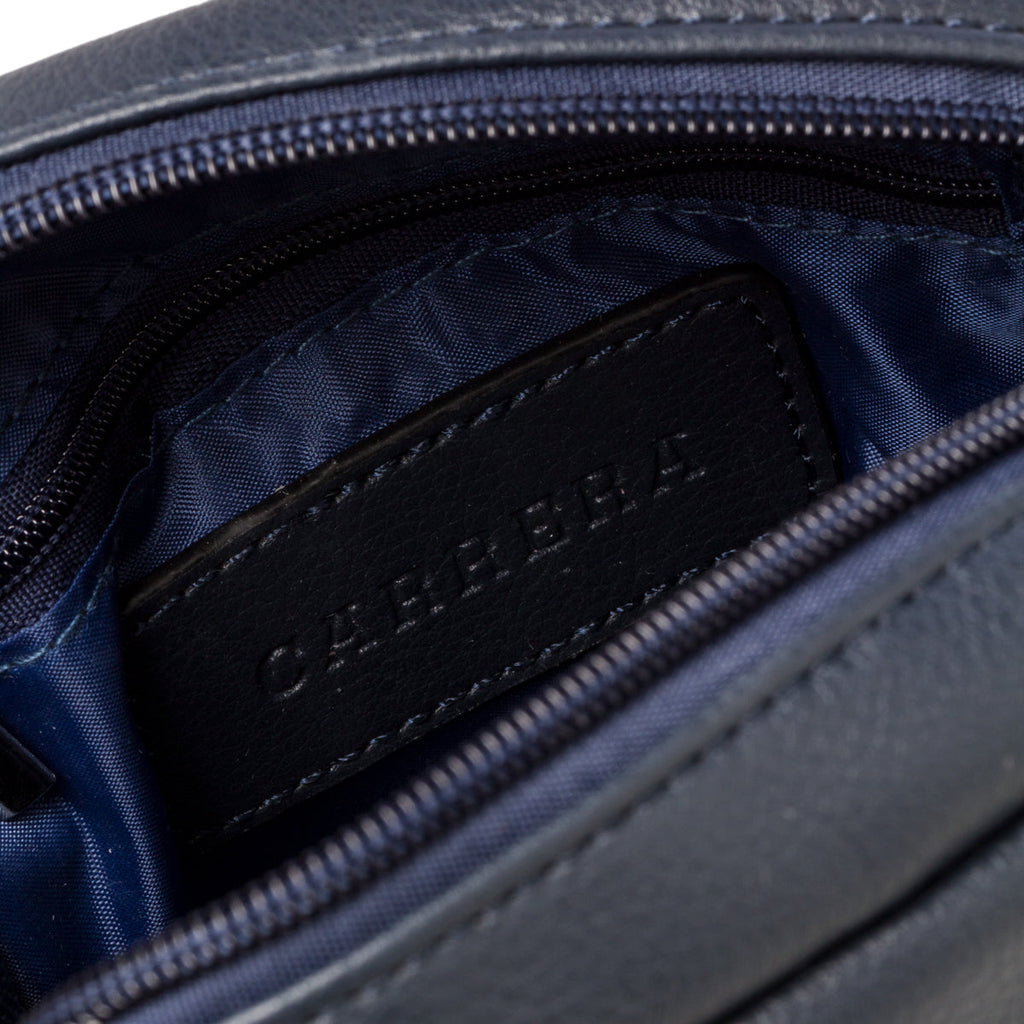 Borsello blu con logo in metallo Carrera Jeans Urban