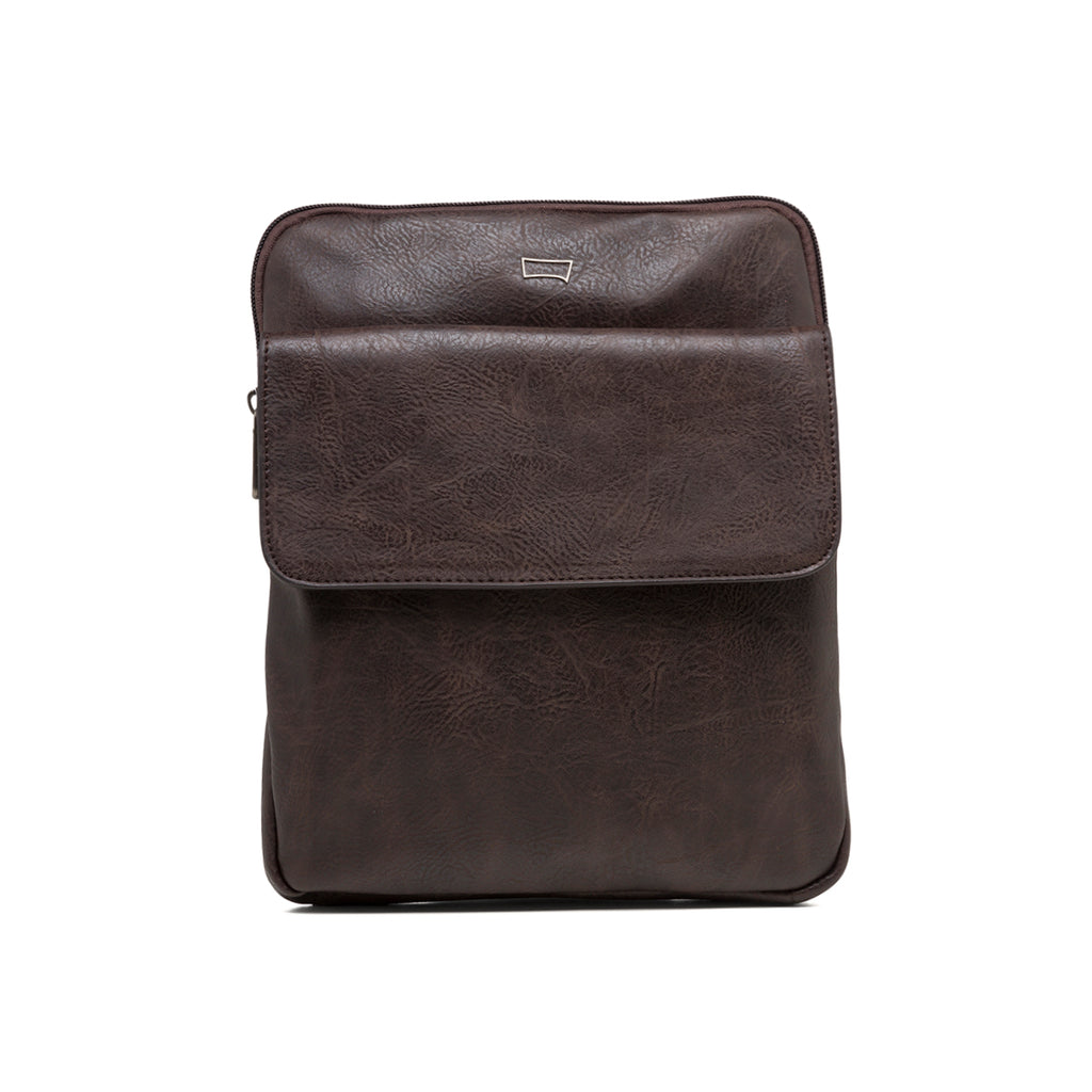 Borsello marrone effetto vintage da uomo Carrera Jeans Tuscany