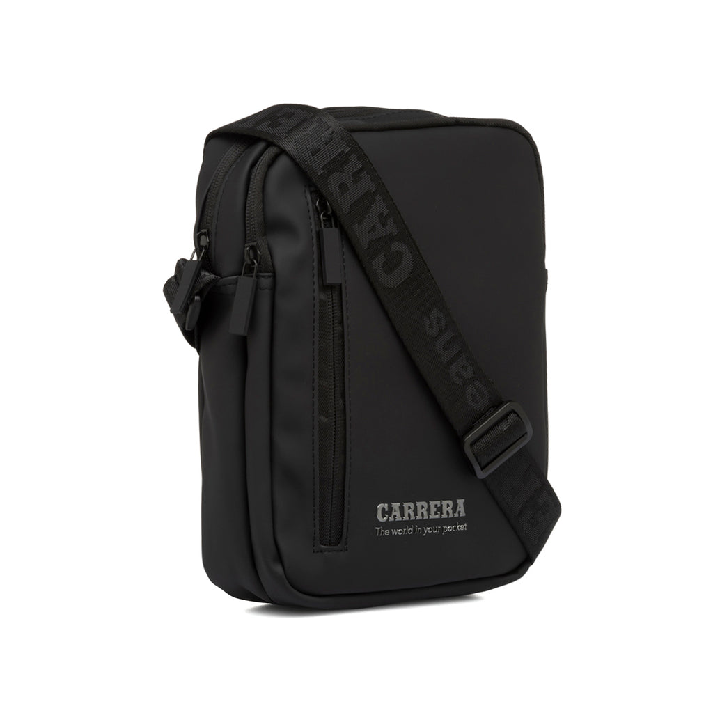Borsa a tracolla nera da uomo con chiusura a zip Carrera Jeans Bath