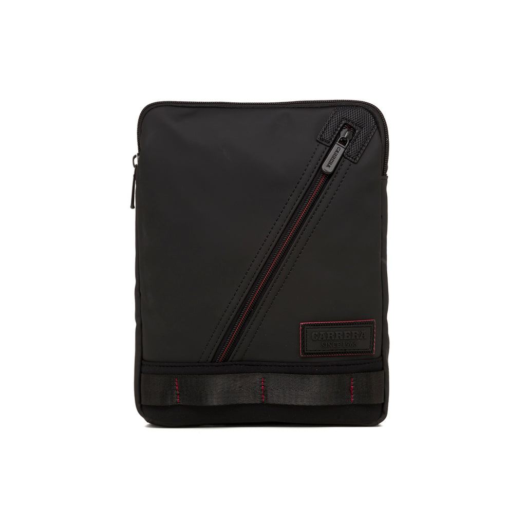 Borsa a tracolla nera da uomo con doppia zip Carrera Jeans Super