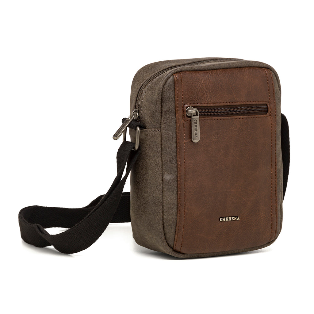 Borsa a tracolla marrone da uomo Carrera Jeans