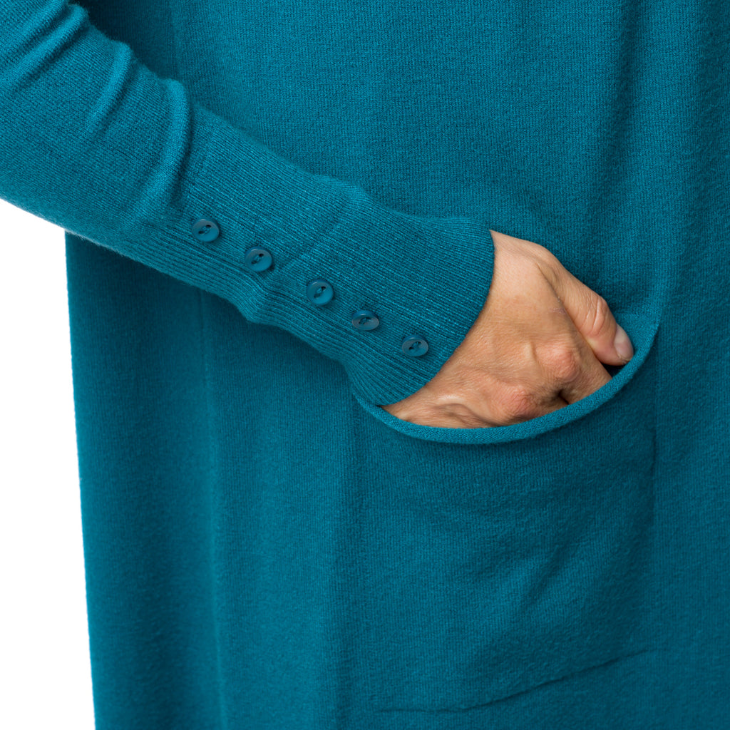 Cardigan lungo blu da donna Swish Jeans