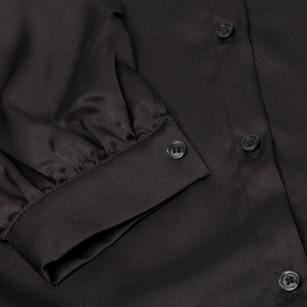 Camicia nera da donna effetto seta Swish Jeans