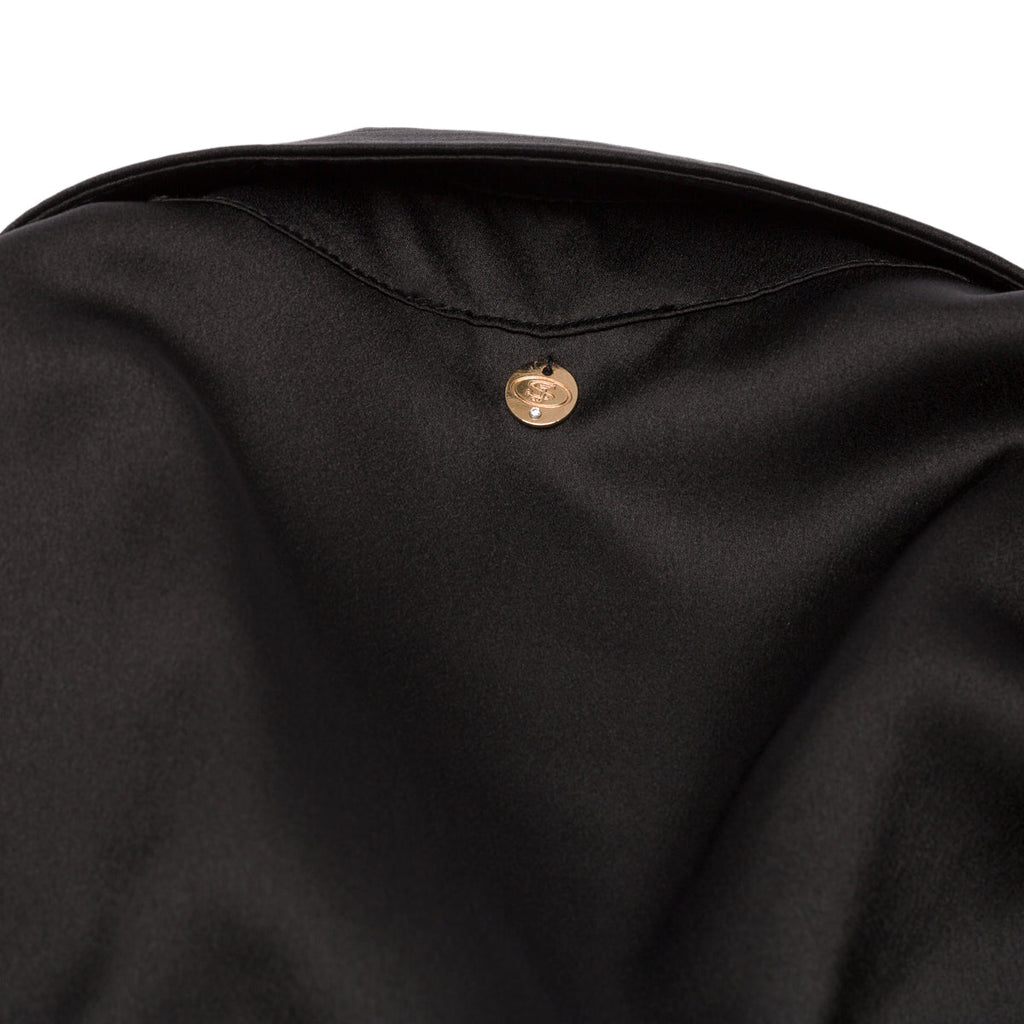 Camicia nera da donna effetto seta Swish Jeans