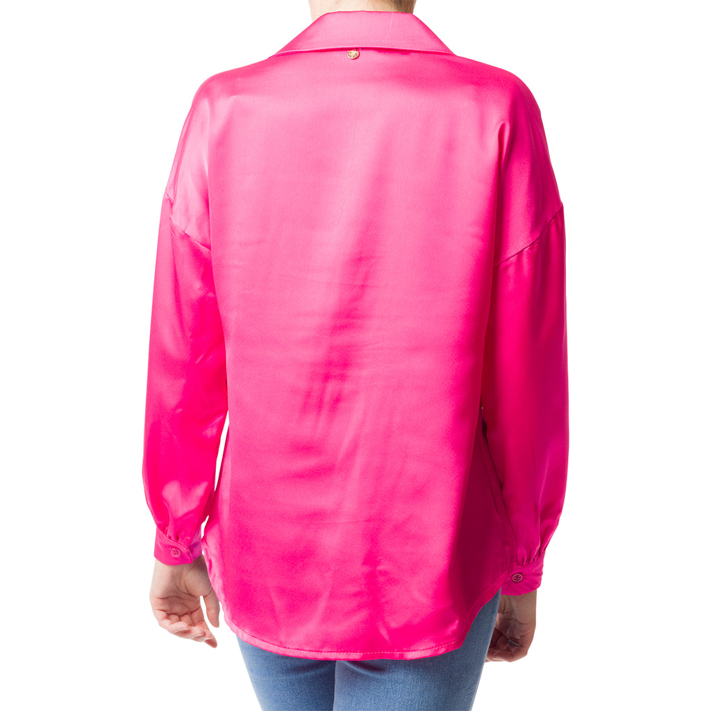 Camicia fucsia da donna effetto seta Swish Jeans