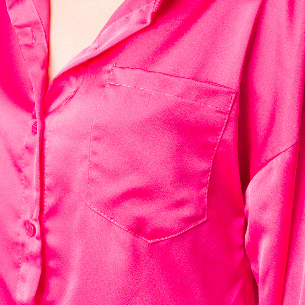 Camicia fucsia da donna effetto seta Swish Jeans