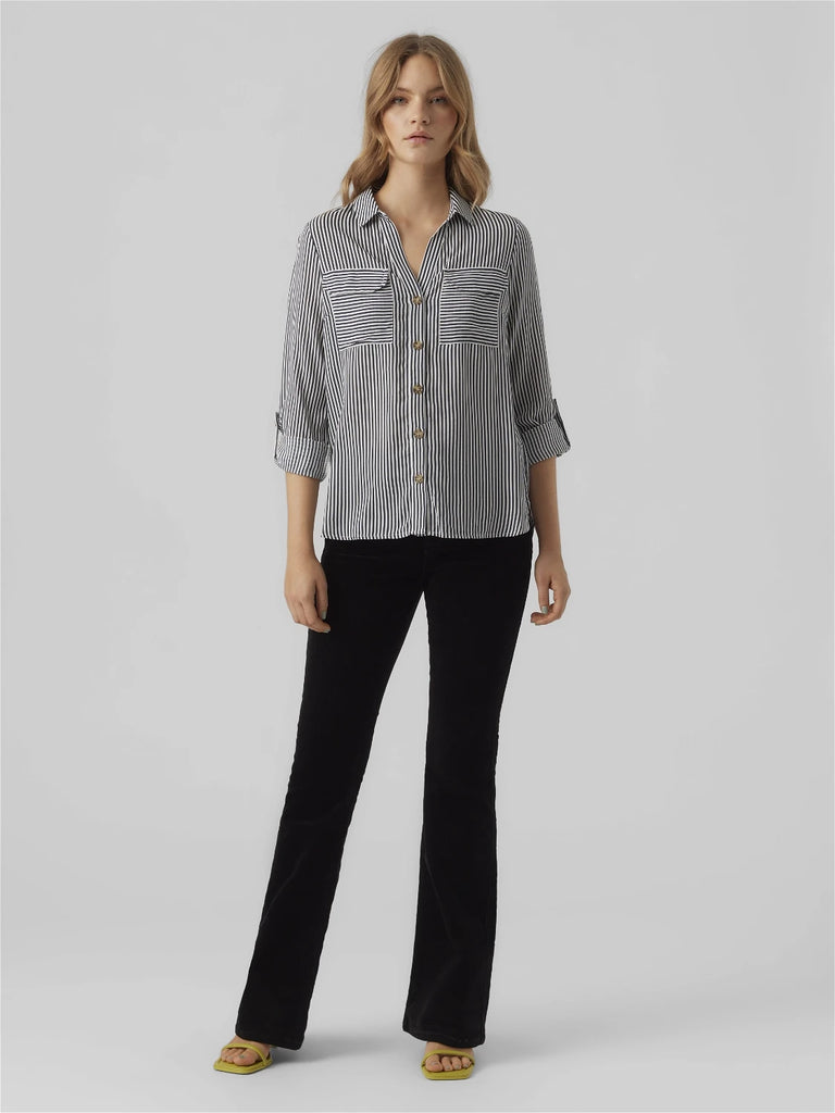 Camicia a righe da donna con tasche Vero Moda