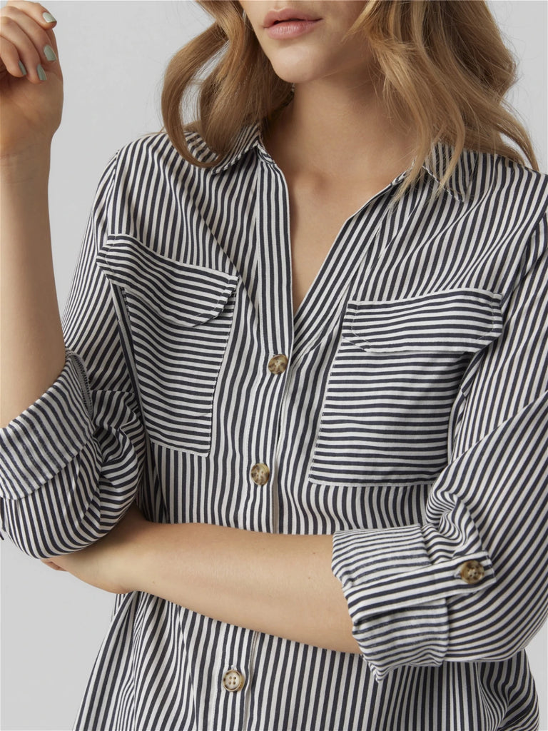 Camicia a righe da donna con tasche Vero Moda