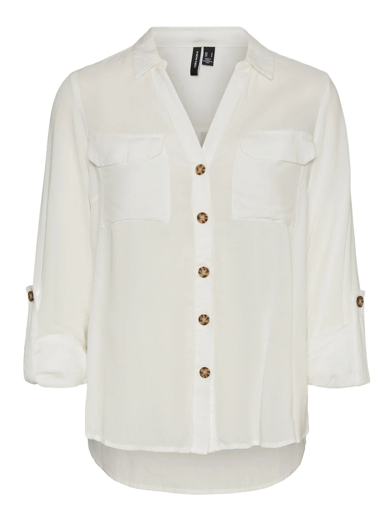 Camicia bianca da donna con tasche Vero Moda