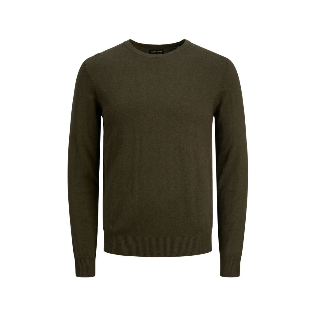 Maglioncino girocollo da uomo verde oliva Jack & Jones