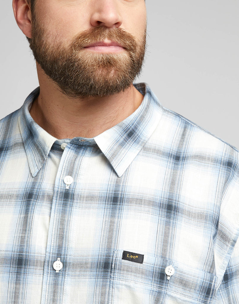 Camicia a quadri azzurri da uomo Lee Leesure
