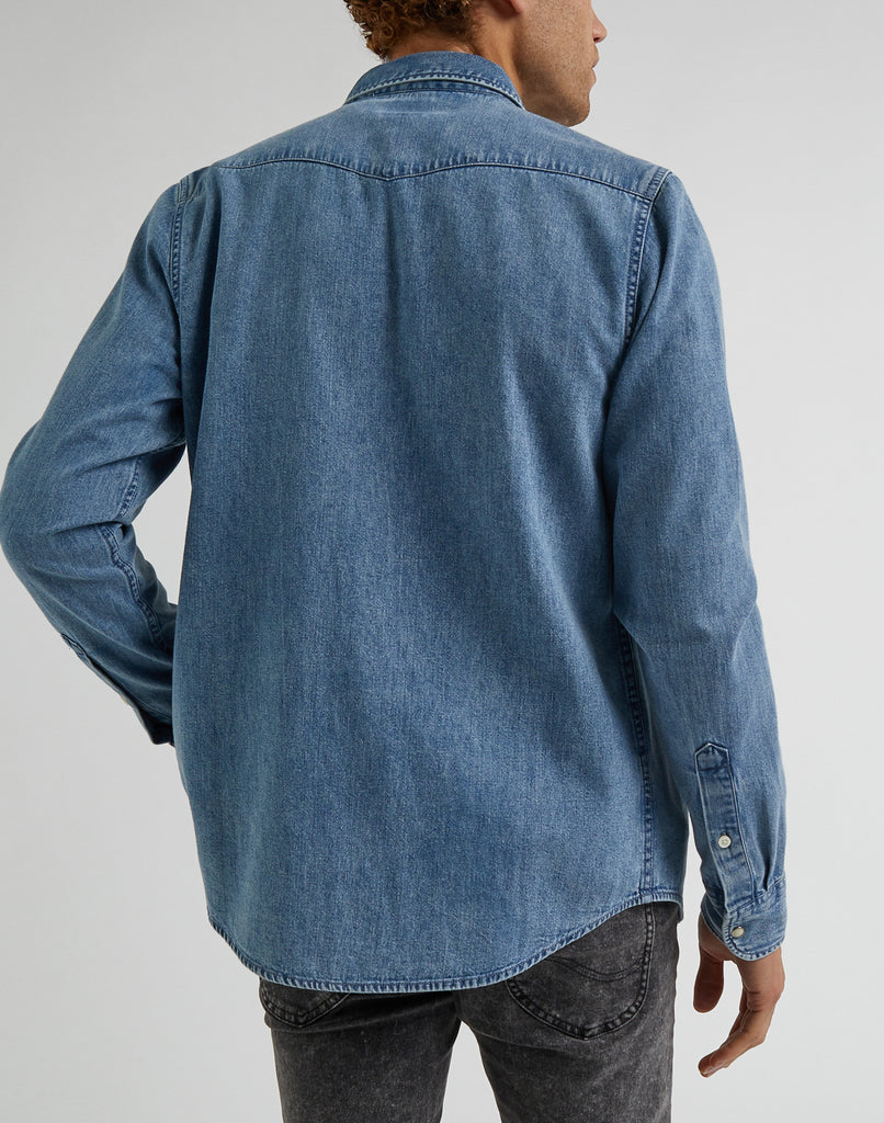 Camicia color jeans da uomo Lee Leesure