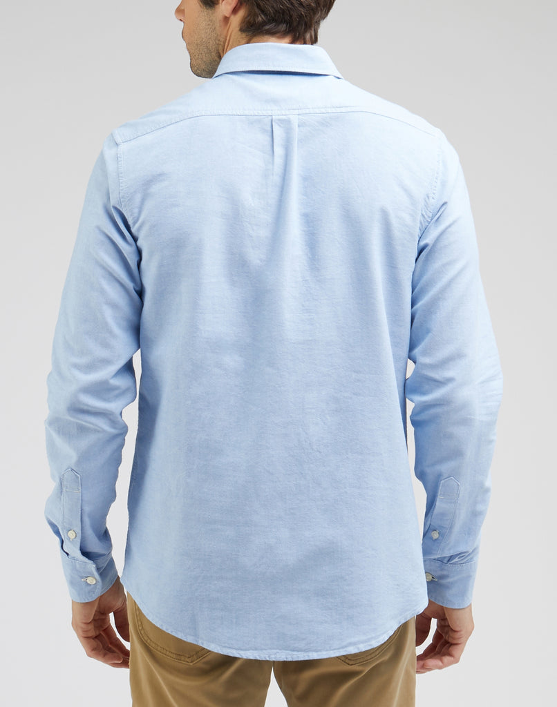 Camicia azzurra button-down da uomo Lee