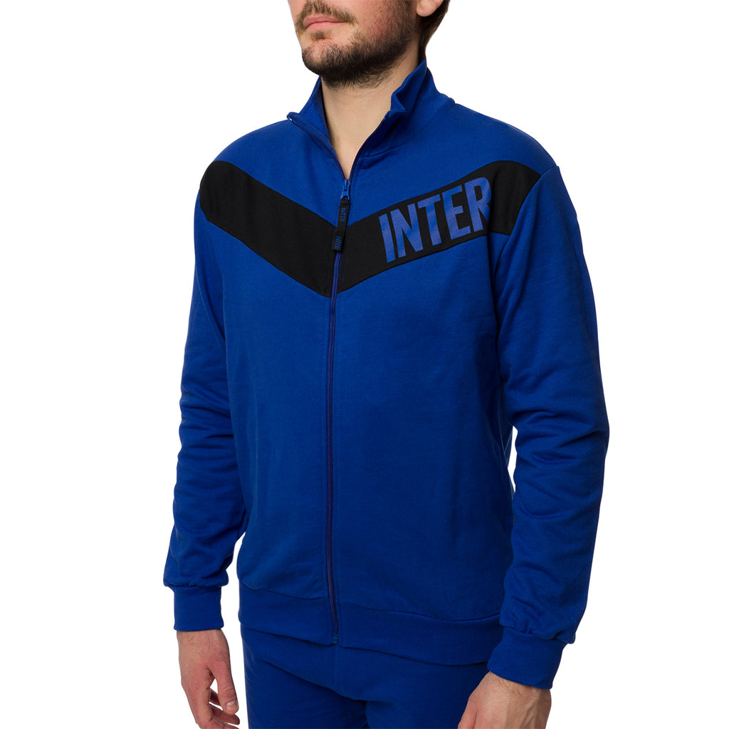 Pigiama invernale blu da uomo con logo Inter