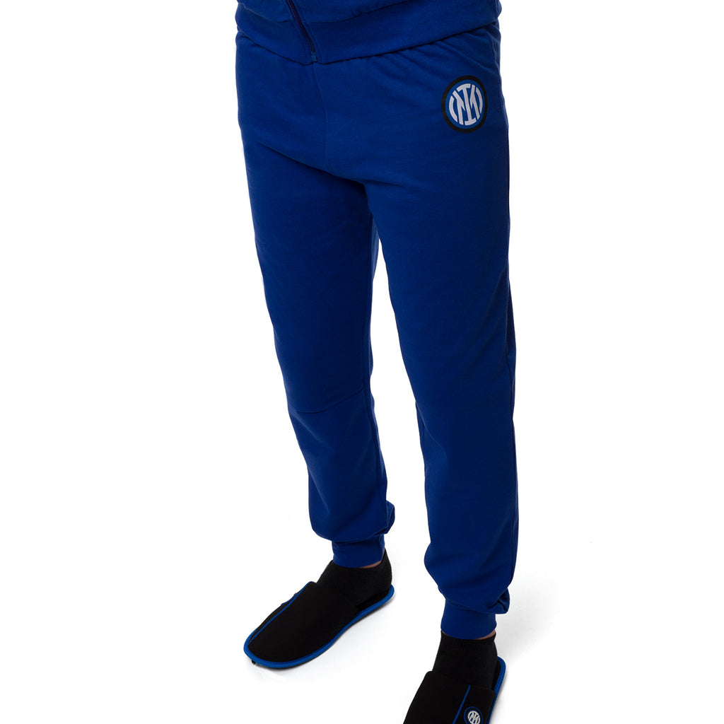 Pigiama invernale blu da uomo con logo Inter