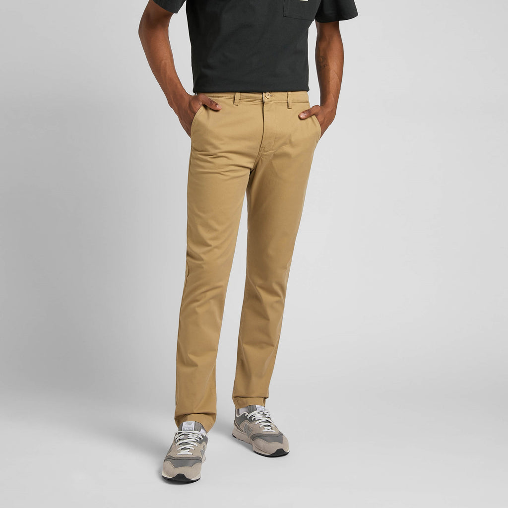 Pantaloni chino slim beige da uomo Lee