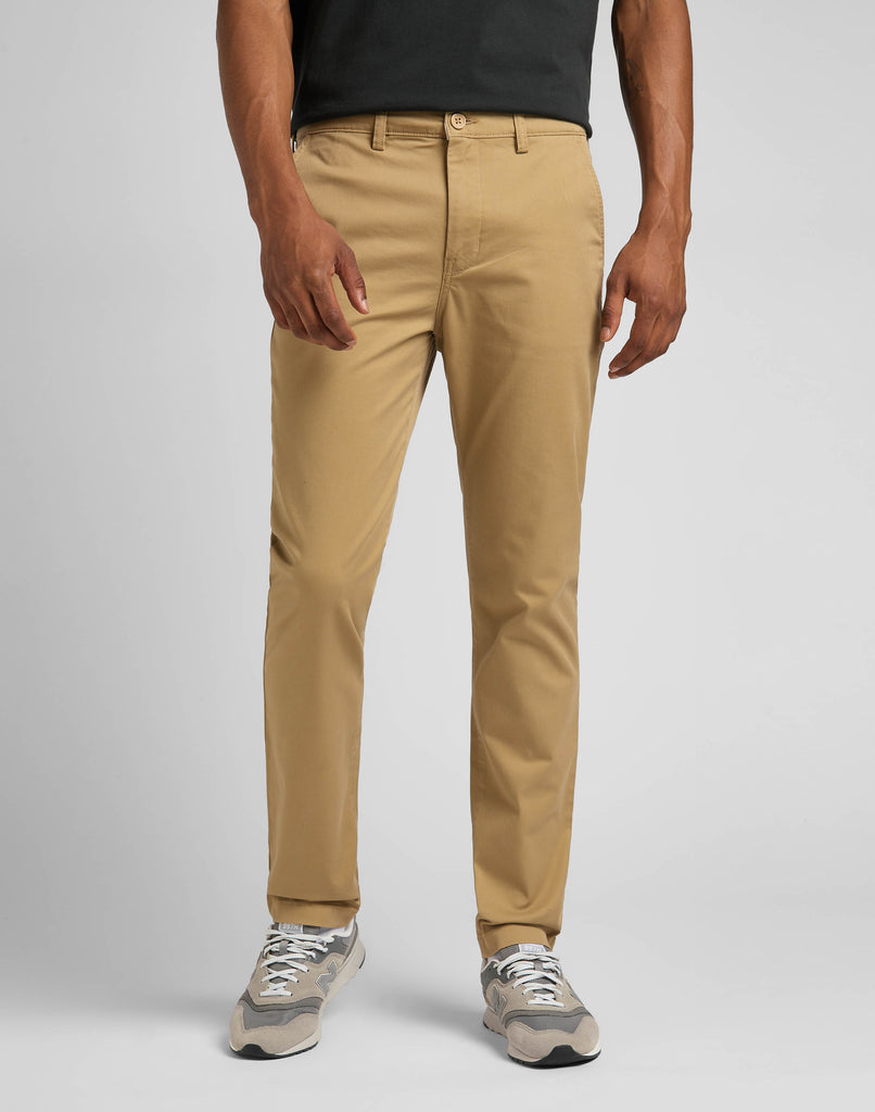 Pantaloni chino slim beige da uomo Lee