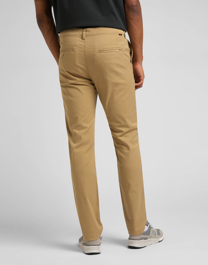 Pantaloni chino slim beige da uomo Lee