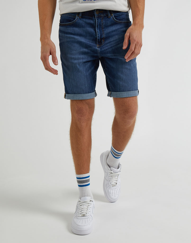 Jeans corti lavaggio medio da uomo Lee MVP