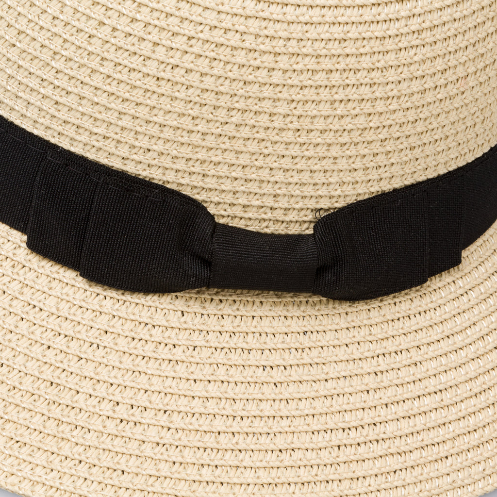 Cappello di paglia a cloche beige da donna Lora Ferres