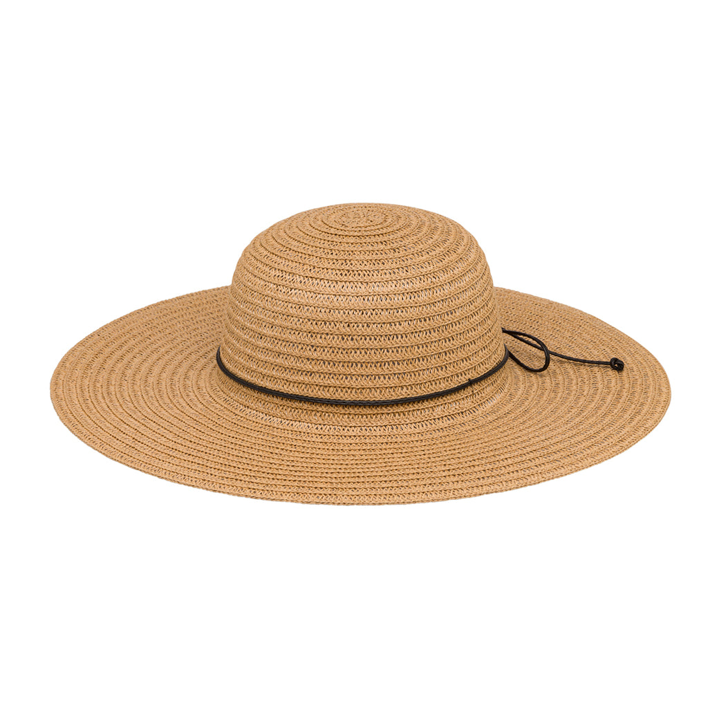 Cappello di paglia a tesa larga marrone da donna Lora Ferres