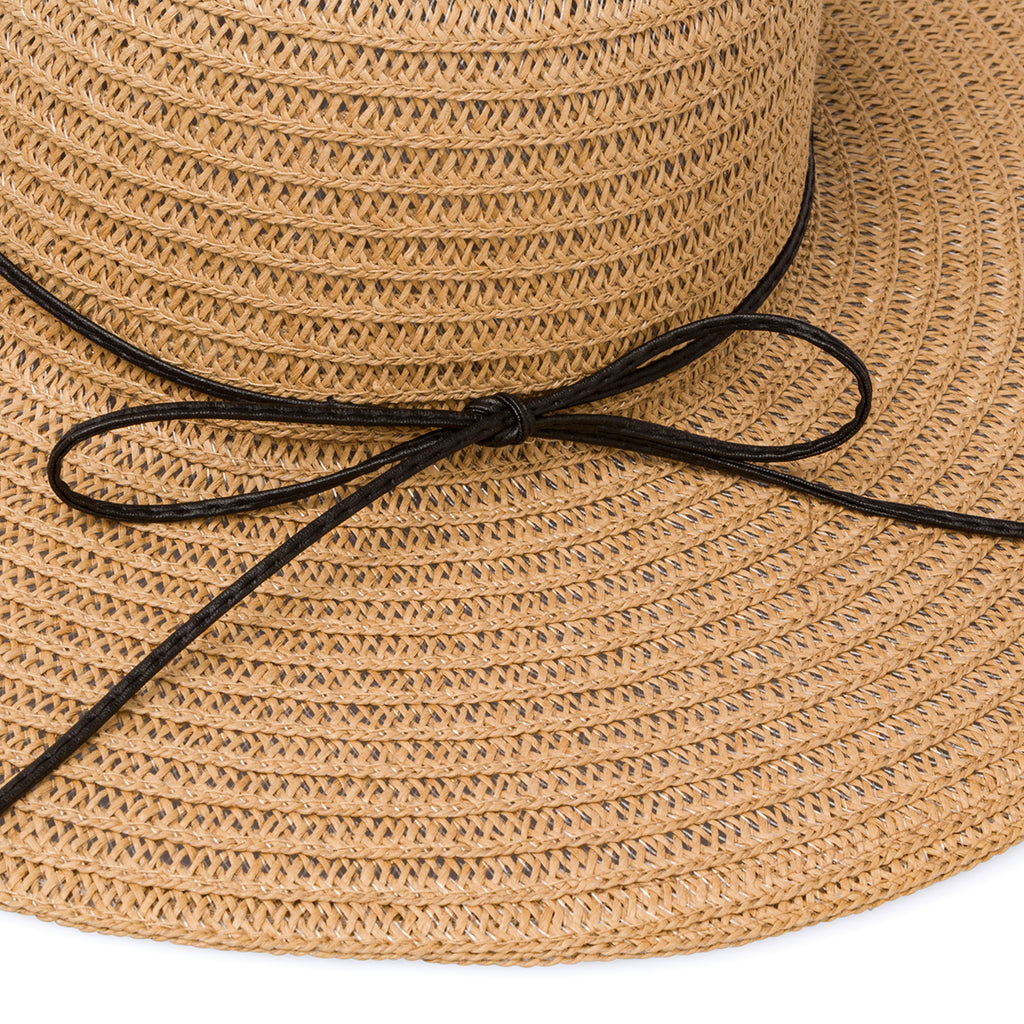 Cappello di paglia a tesa larga marrone da donna Lora Ferres