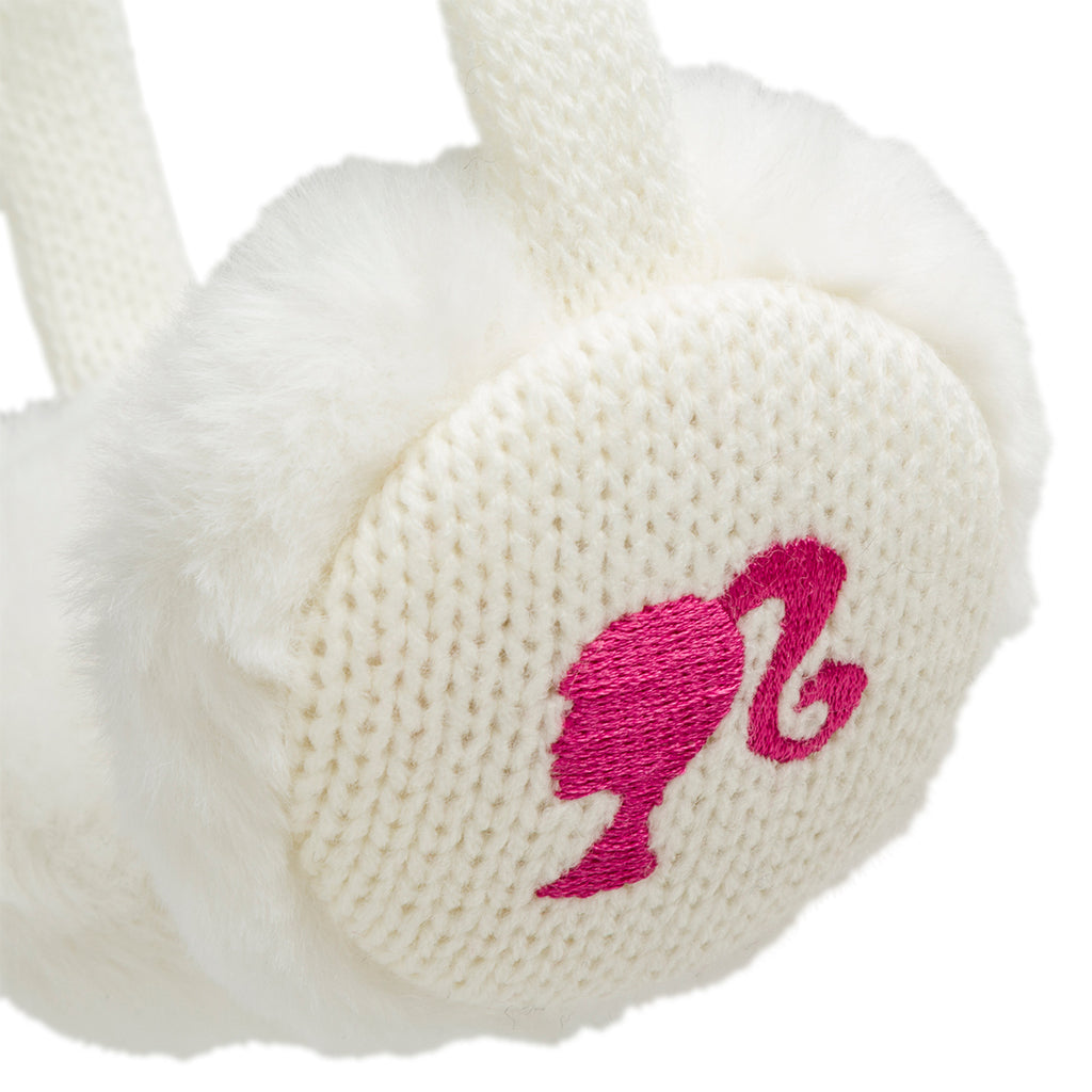 Paraorecchie bianco da donna con logo Barbie