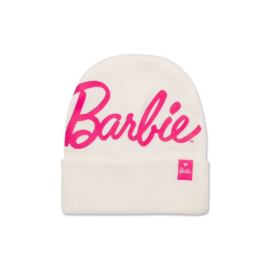 Berretto bianco off-white da donna con logo Barbie