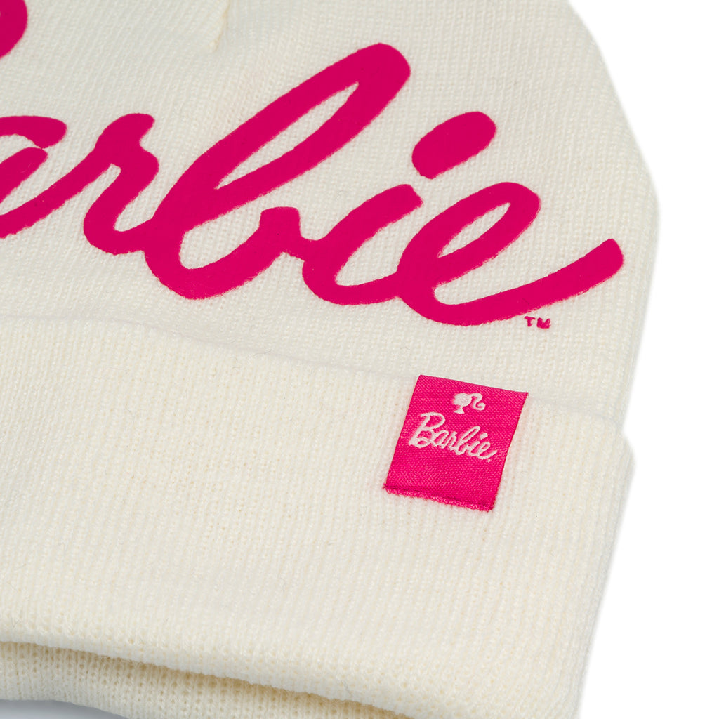 Berretto bianco off-white da donna con logo Barbie