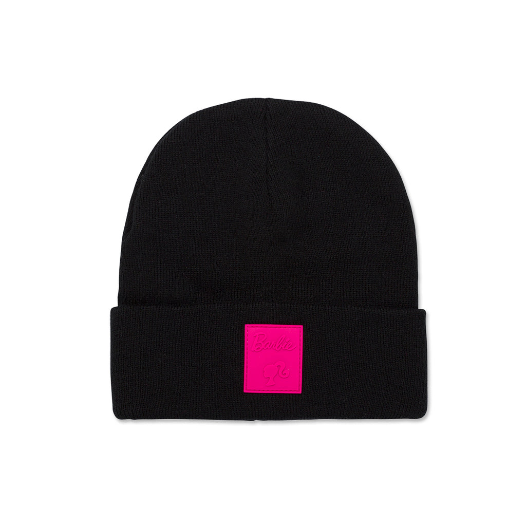 Berretto nero da donna con logo Barbie
