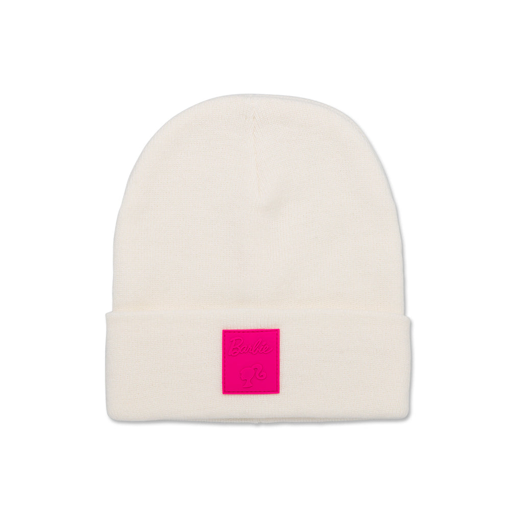 Berretto bianco off-white da donna con logo Barbie