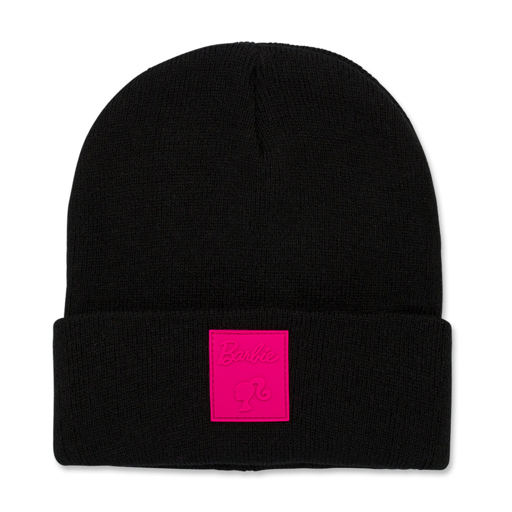 Berretto nero da donna con logo Barbie