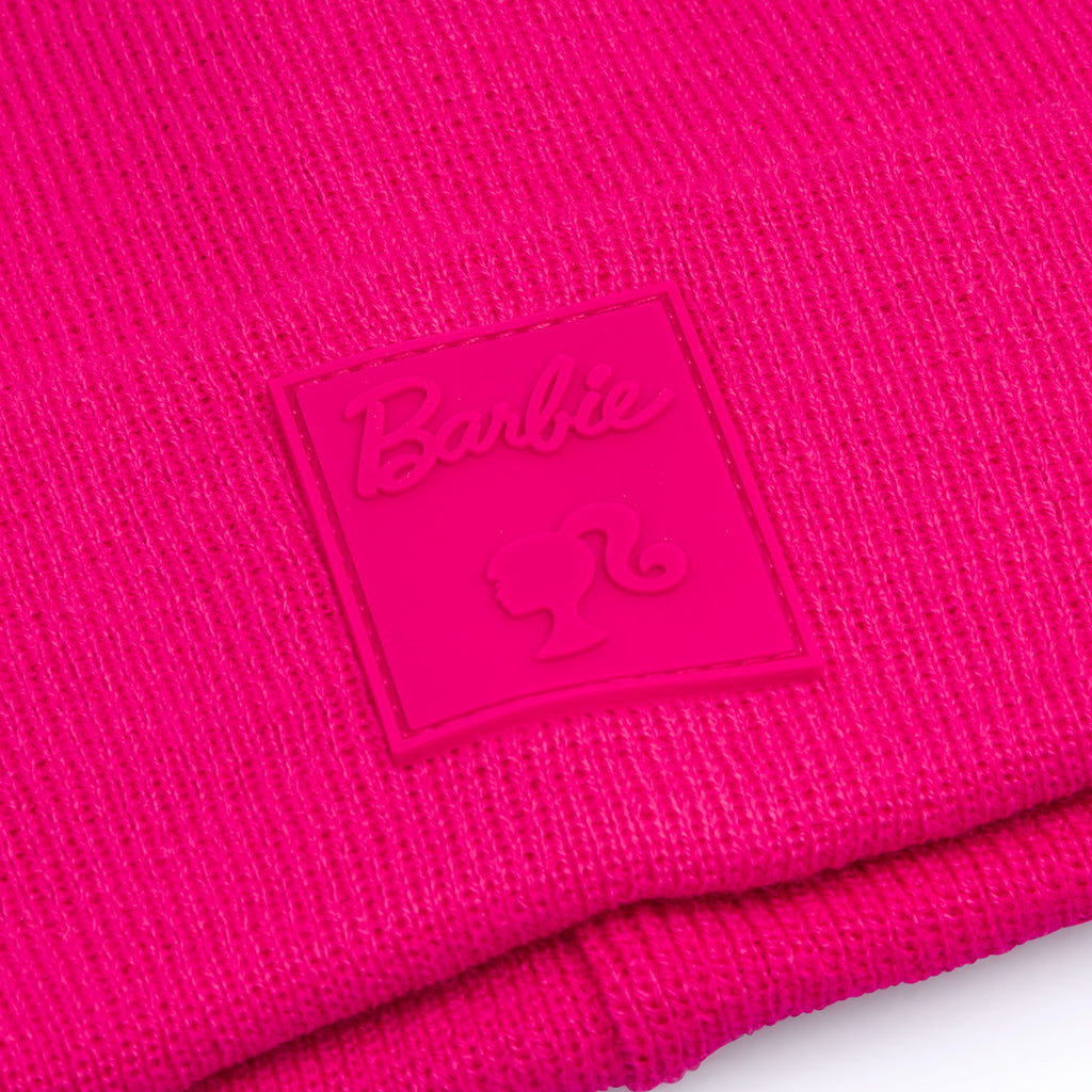 Berretto fucsia da donna con logo Barbie