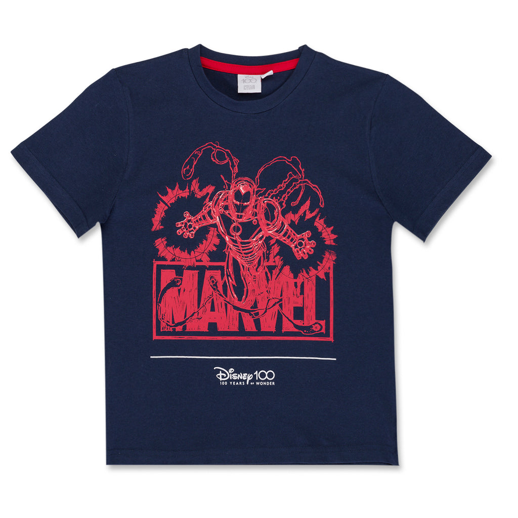 Pigiama corto blu e rosso da bambino Avengers