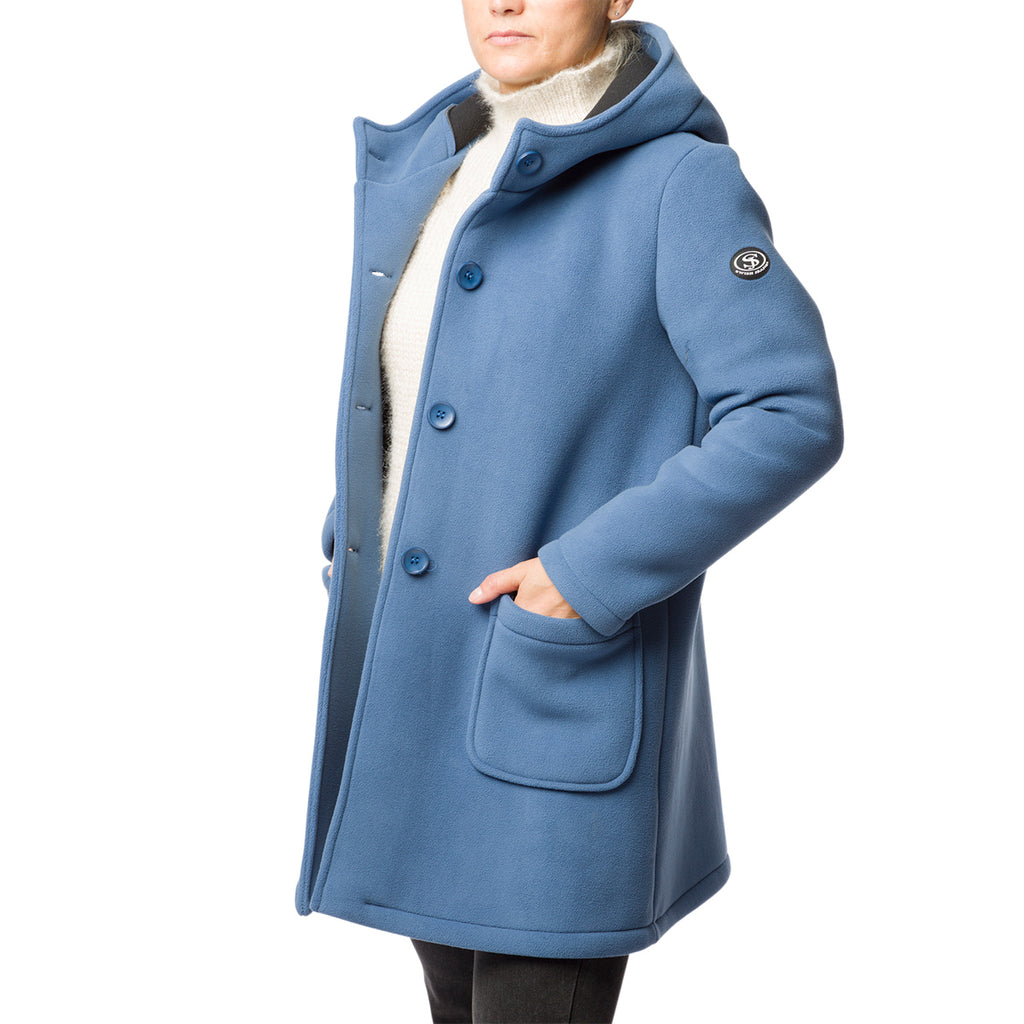 Cappotto blu da donna con cappuccio Swish Jeans